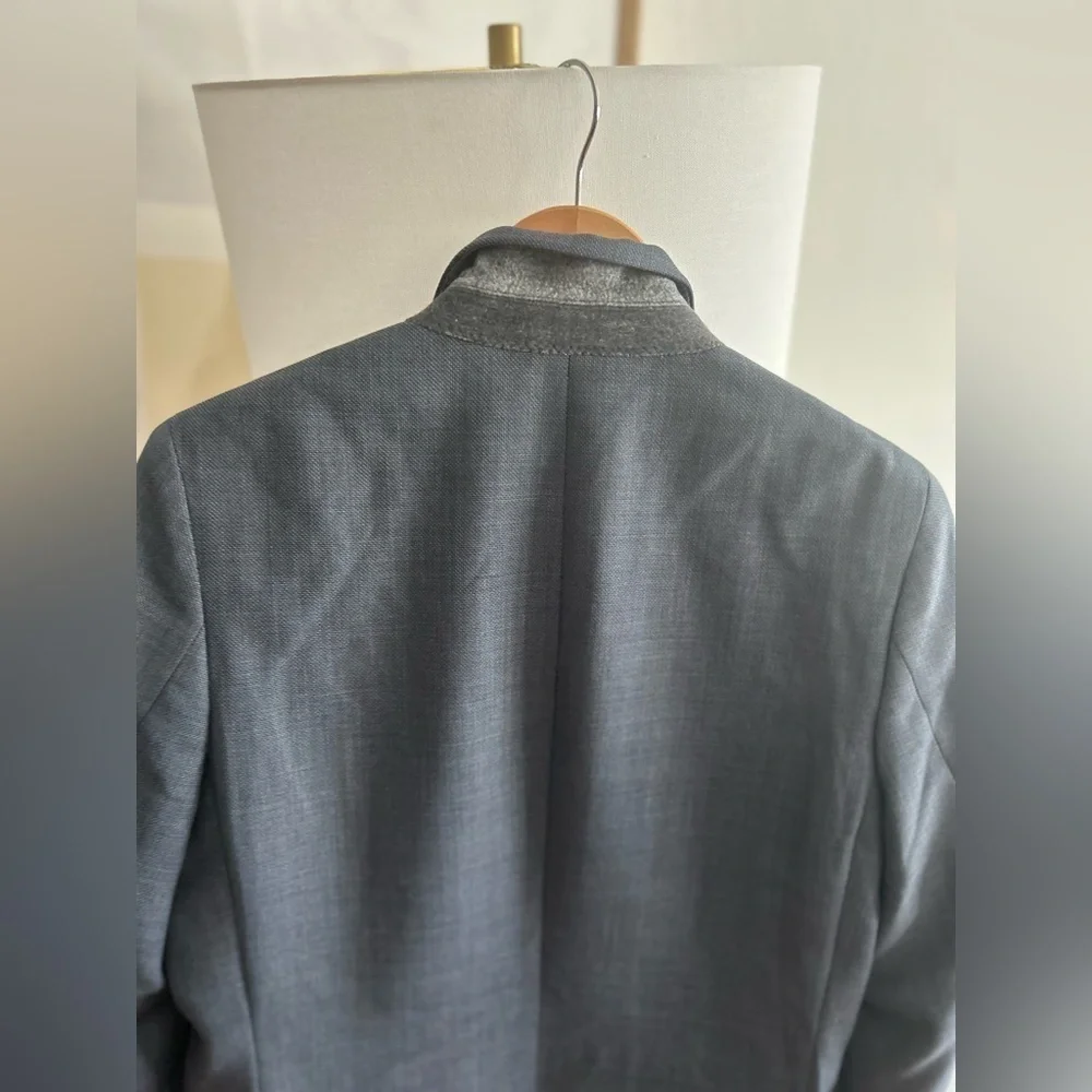 Banana Republic Marzotto Sport Jacket Blazer Wool Blue 36R Old Money Slim Fit